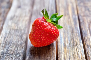 Fresh Ripe Strawberry Close-Up Shot