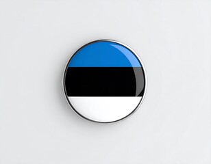 Circular Estonian flag badge