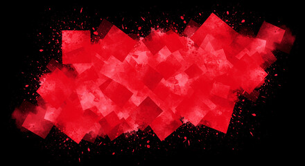 4K Red watercolor splash in black background (series 1)