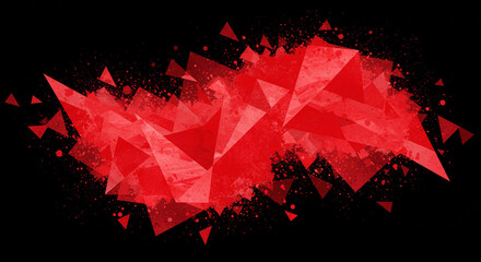 4K Red watercolor splash in black background (series 1)