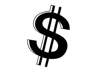 Black and White Financial Icons Set, Savings and financial increase, showing a dollar sign, a piggy bank, and a rising graph, investment, savings, piggy bank, financial, growth, increase, success, mon