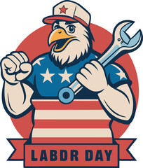 Proud American Labor Day T-Shirt Design