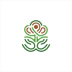 Leaf molecule  icon vector concept design