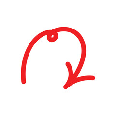 Red Arrow with Circular Twist