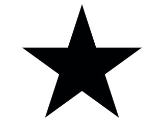 Black Star Icon on White Background, solid black star graphic against a pure, star, icon, black, white, graphic, symbol, simple, modern, rating, award, excellence, navigation, element, vector, illustr