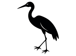 Heron Silhouettes Against a White Background,  silhouettes of herons, presented in a simple, clean design against a pure white backdrop. heron, bird, wildlife, nature, animal, avian, profile, graphic.