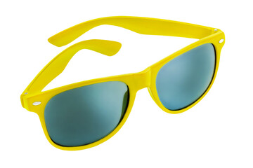 Yellow Sunglasses isolated on transparent  background   PNG cut out