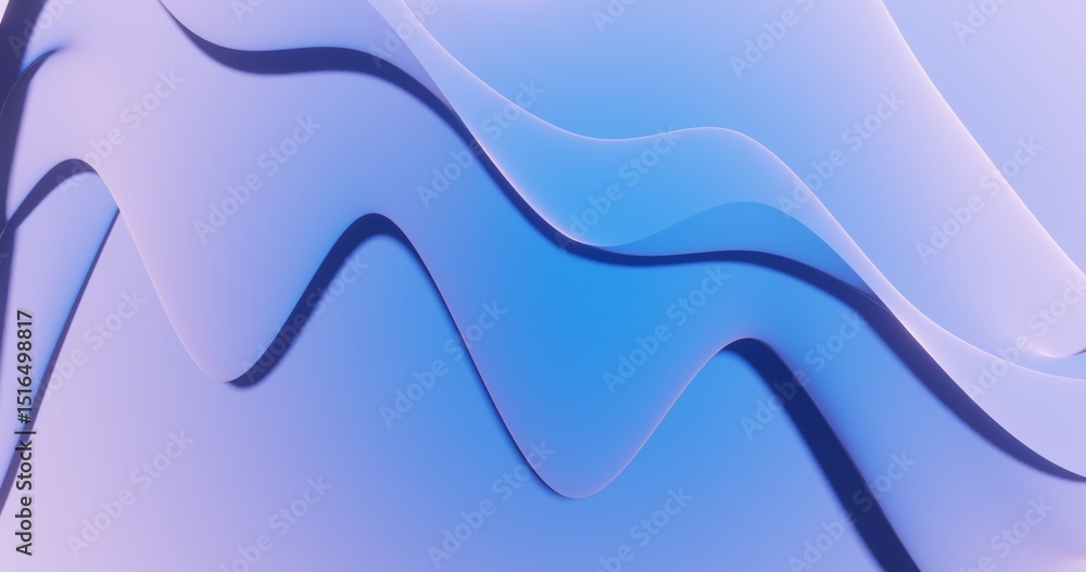 Poster abstract blue background curved pattern in design 3d render