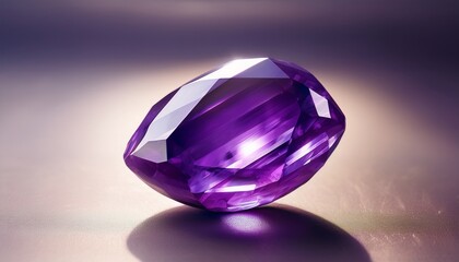 Eleganter Amethyst-Edelstein mit sanftem Tageslicht