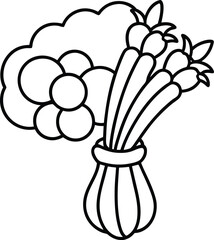 Thanksgiving Harvest Vegetables Outline Bundle.