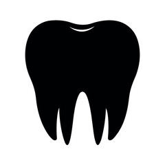 Black Vector of Teeth Anatomy