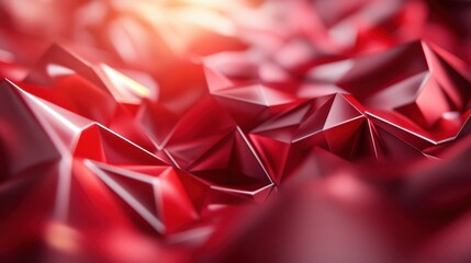 A captivating abstract texture created from triangular red shapes forming peaks and valleys, adding depth and vibrancy to any design or artistic project.