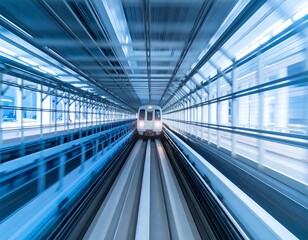 Obraz premium Modern train tunnel