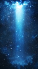 Naklejka premium Ethereal celestial radiance: A captivating display of cosmic light and shadow