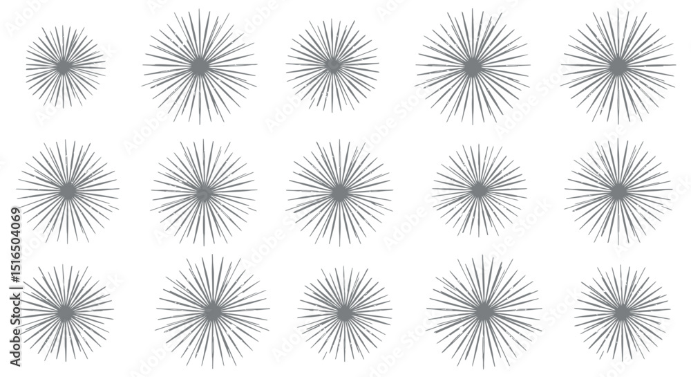 Poster abstract geometric pattern with symmetrical circular burst design