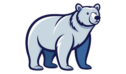 Fototapeta premium Polar bear illustration isolated on white background