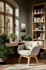 Comfortable Reading Nook with Natural Light