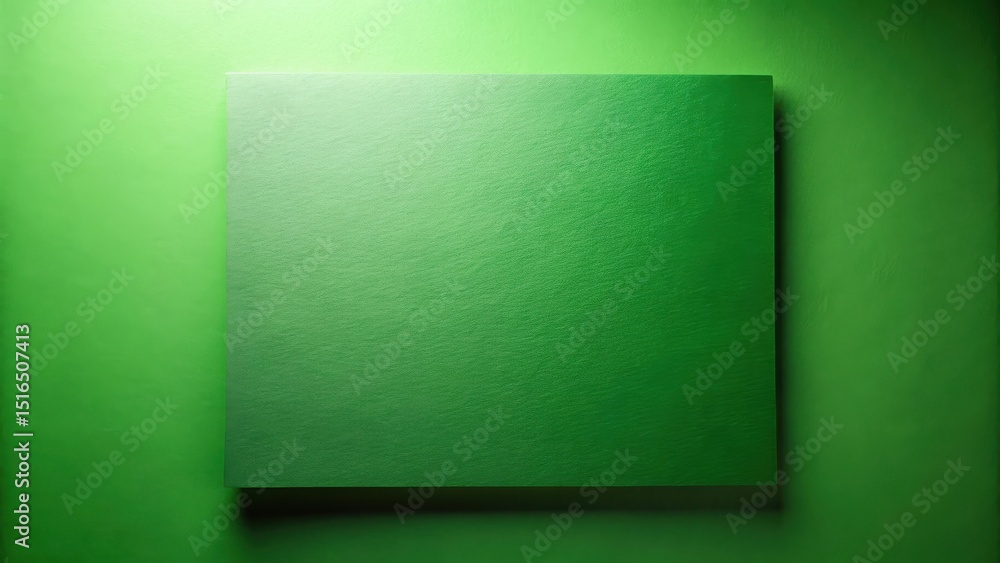 Aufkleber Elevated Green Square on Textured Background A Study in Subtle Contrast and Minimalist Design