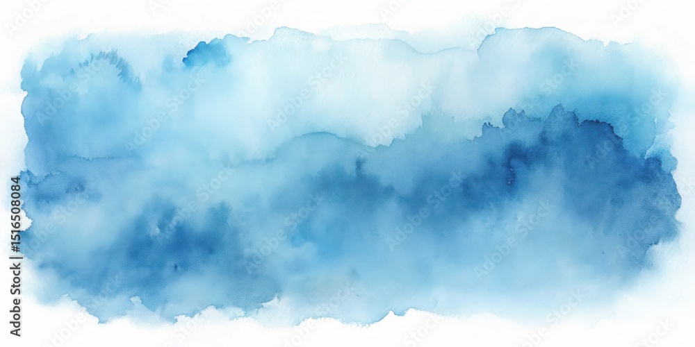 Aufkleber abstract blue watercolor wash background texture a serene and soothing palette for design projects