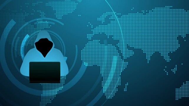 Hacker in a hoodie background