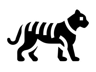 Obraz premium Vector tiger icon. Clean minimalistic pictogram design. 