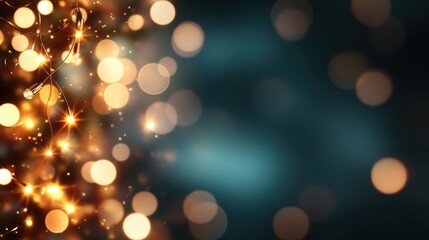 This image showcases warm-toned bokeh lights, creating a magical atmosphere ideal for festive and celebratory settings, blending aesthetics with ambiance for the viewer.