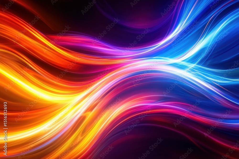 Poster abstract colorful dynamic lines