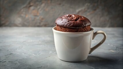 Deliciously decadent chocolate mug cake, a simple yet satisfying treat, perfectly baked in a cozy mug, ready to enjoy