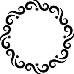 抽象的なフレーム　ブラック