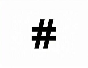 Fototapeta premium Bold Black Hashtag Symbol