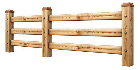 Beautiful wooden fence constructed from pine, featuring smooth, natural grain and sturdy posts, perfect for rustic settings and outdoor projects.