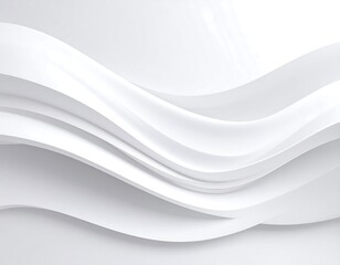 Abstract white wavy shapes
