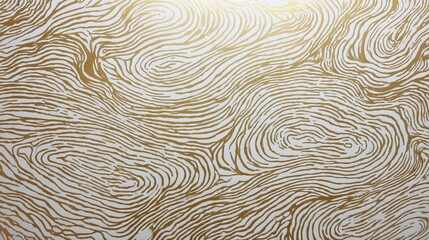 Obraz premium Linocut Design Featuring Flowing Water Patterns in White and Gold Colors Generative AI