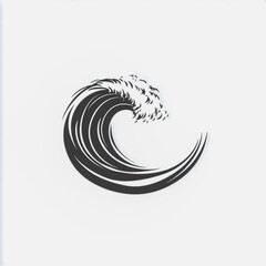 Wave Logo isolated on white background.
