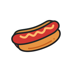 illustration vector of hot dog icon