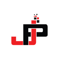 Fototapeta premium Initials Letter JP marketing logo design