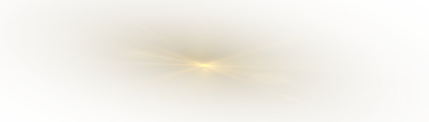 Bright glowing stardust with golden glitter, sparkle light effect on festive card, magic flare, PNG...