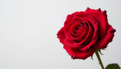 red rose isolated on white