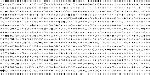 Background with monochrome dotted texture. Black and White Dots, Halftone effect. Seamless black and white geometric Dot pattern minimalist halftone abstract texture for modern design. 