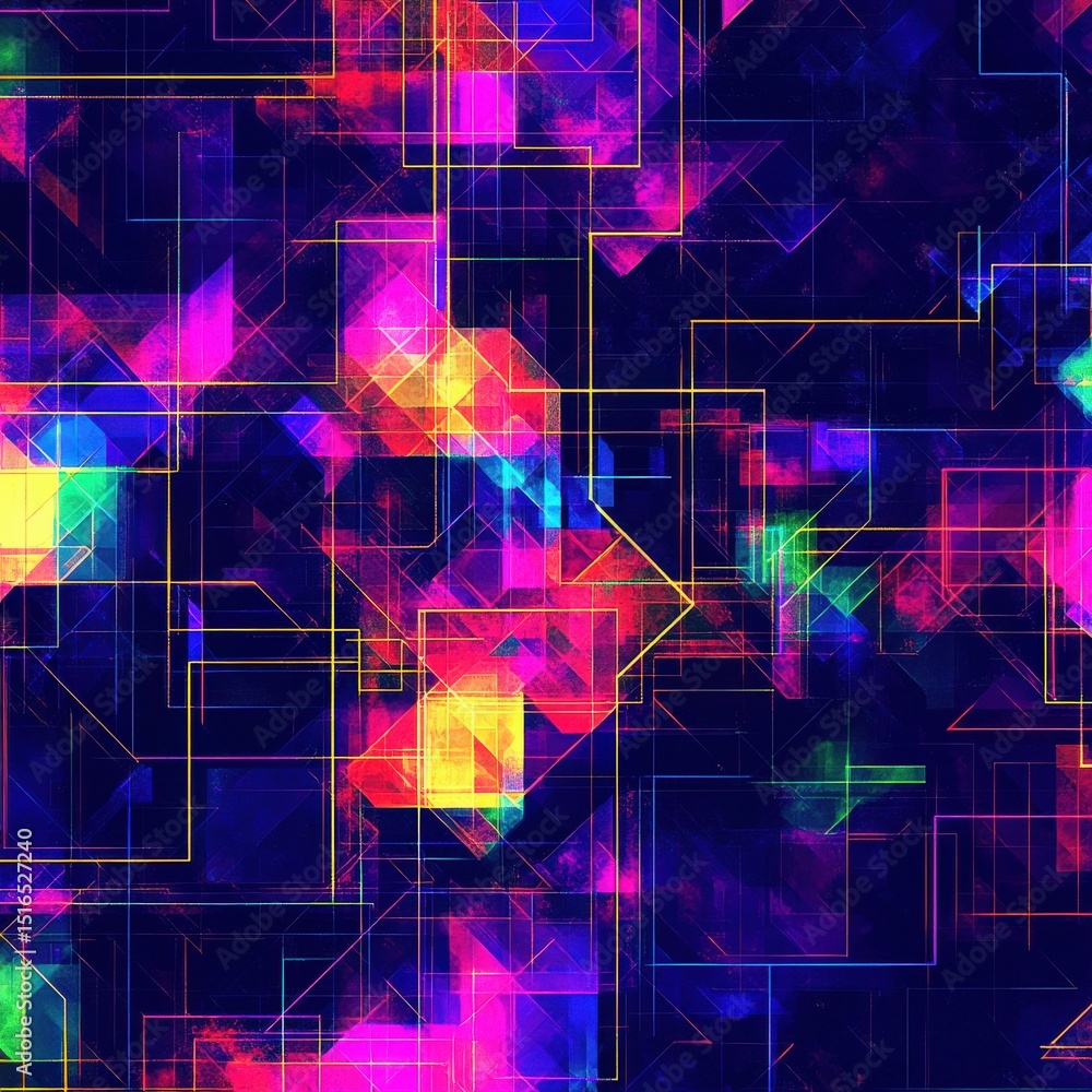 Poster abstract colorful geometric pattern design