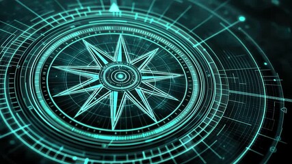 Abstract digital compass - Powered by Adobe