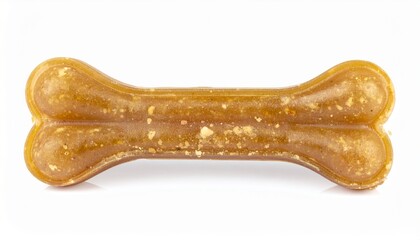 Close-Up New Rawhide Dog Chews Isolated on White Background with Clipping Path