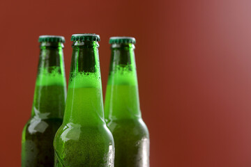 cold green beer bottle comes with a refreshing touch.