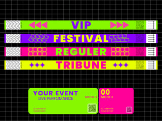 Festival Wristbands & Tickets Mockup Event Access Kit
