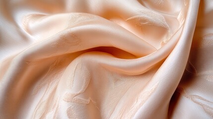 Wet silk with soft embossed patterns and delicate pleats 