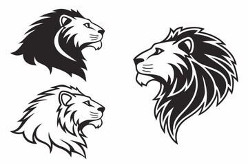 Fototapeta premium lion head vector