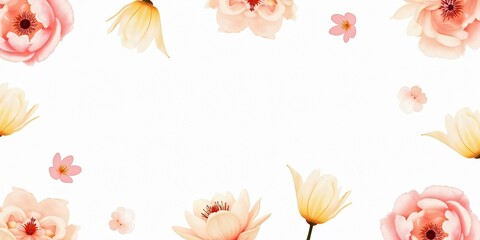 Obraz premium Spring Floral Watercolor Illustration