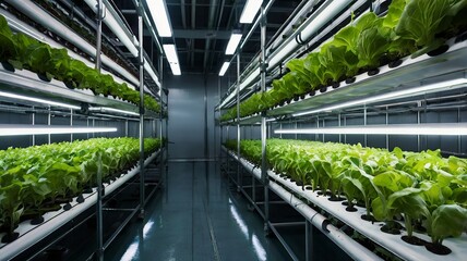 Hydroponic Vertical Farming System in Indoor Facility
