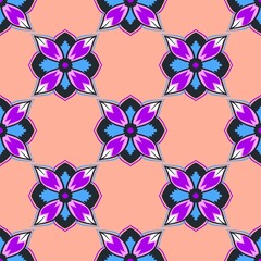 Modern Geometric Blossom Pattern