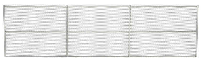 Seamless Chain Link Texture: A 3D render displaying a large, uniform section of chain link fence, highlighting its seamless, transparent diamond mesh pattern